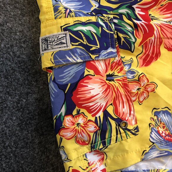 Polo Ralph Lauren Floral Swim Trunks Large Multicolor Tropical Board Shorts - Picture 3 of 9